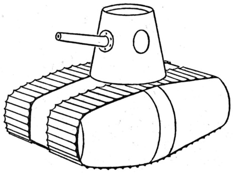 Ww1 Style Tank  Coloring Page